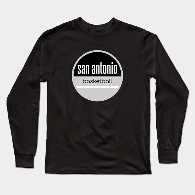 san antonio basketball Long Sleeve T-Shirt by BVHstudio